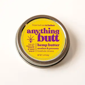 Hemp Butter - Anything Butt Hemp Butter for Body Care & Moisturization - Hydrating Formula for Comfort and Skin Repair
