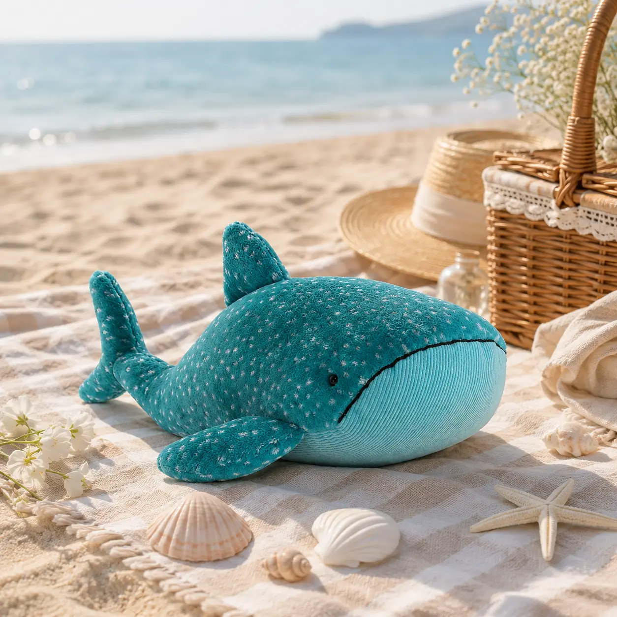 Jellycat Whale Shark Plush – Soft Teal Ocean Stuffed Animal, Cute Sea Life Plushie, Cozy Bedtime Buddy & Gift for Kids