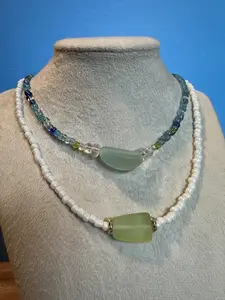 Sea Glass Beaded Necklace