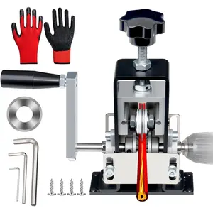 Manual Wire Stripping Machine Gauge Wire 0.06-1 inches,Scrapping Copper Wire Peeler Machine,Drill Powered Hand Crank Wire Stripper Tool for Scrap Copper Recycling