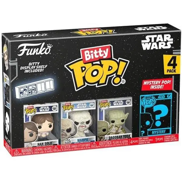 FUNKO Bitty POP!: Star Wars: The Empire Strikes Back S2 - Han 4-Pack Collectibles Vinyl Figurine Set, 4 Figures, Four Figures