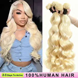 【JOPEAR】613 Blonde 30 Inch Body Wave Human Hair Bundles 16A Brazilian Remy Virgin Raw Bundles of Human Hair 3 4 Pcs 613 Colored Weave Bundles For Women #Summer