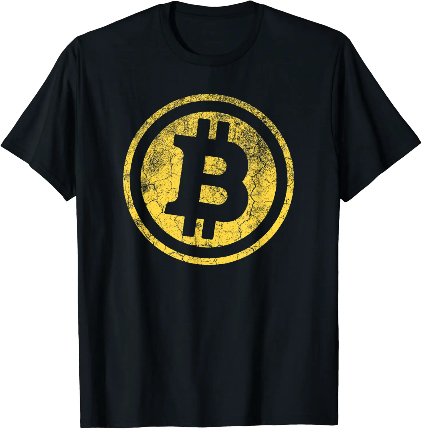 Vintage Gold Bitcoin BTC Cryptocurrency Crypto Logo T-Shirt - Latellestcha Shop 35B09Z5KVWP8