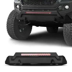 fathersdaygift VEVOR Front Bumper Compatible with 2016-2023 Toyota Tacoma (Excluding Tacoma TRD/Tacoma TRD Sport), Pickup Truck Bumper with Winch Plate D-Ring Mounts, Heavy-Duty Steel Front Bumpers with E-Coating and Bull Bar