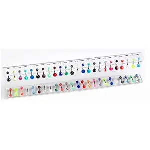 1 Pc Acrylic Black Belly " Tongue "Z" Display Holds 48 pcs Body Jewelry Unique Jewelry Delicate Design Piercing For Women