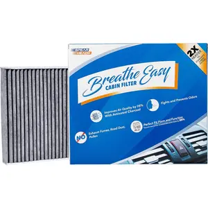 Odor Defense Breathe Easy AC & Heater Cabin Filter | Fits Various 2016-24 Toyota,Lexus,Subaru For OEM | Up to 25% Longer Lasting w/Activated Carbon (BE-157)