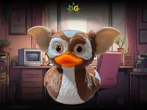 Mogwai Ducky Dashboard Buddy - 80s Nostalgia & Modern Duck Culture - Vibrant Multi-Color 3D Printed - Heat Resistant PETG - Perfect for Dashboards & Desks