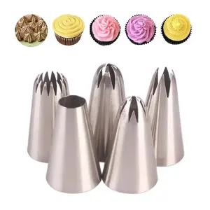 Stainless Steel Cake Cream Decoration Piping Nozzle Tips Pastry Piping Icing Nozzle Cupcake Dessert Decorators