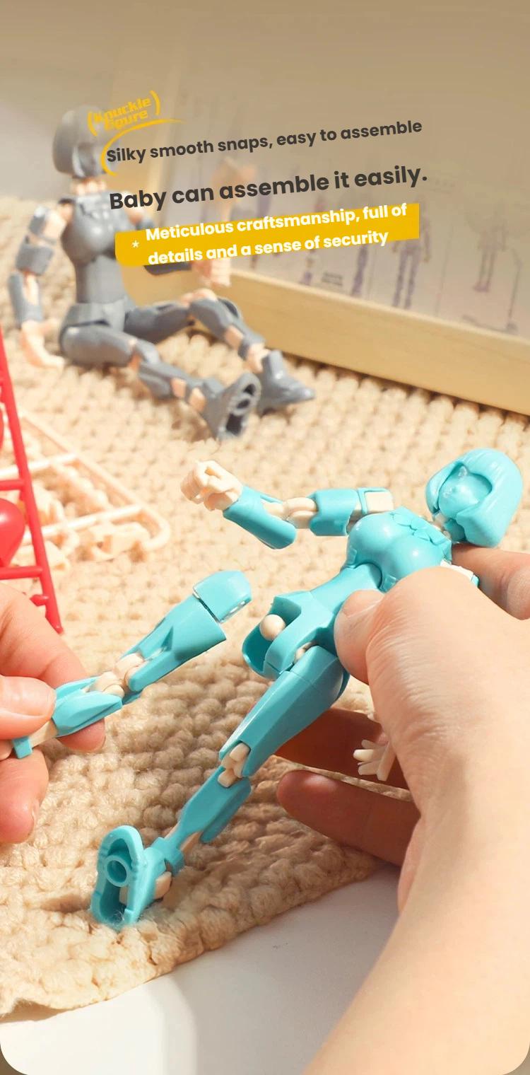 Magical Girl DIY Action Figure, Educational Building Blocks Toy, Joint Movable Doll, Creative Decor & Gift for young people