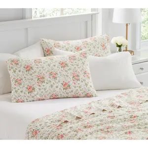 Laura Ashley Ma rissa - Cotton Red Queen Sheet Set