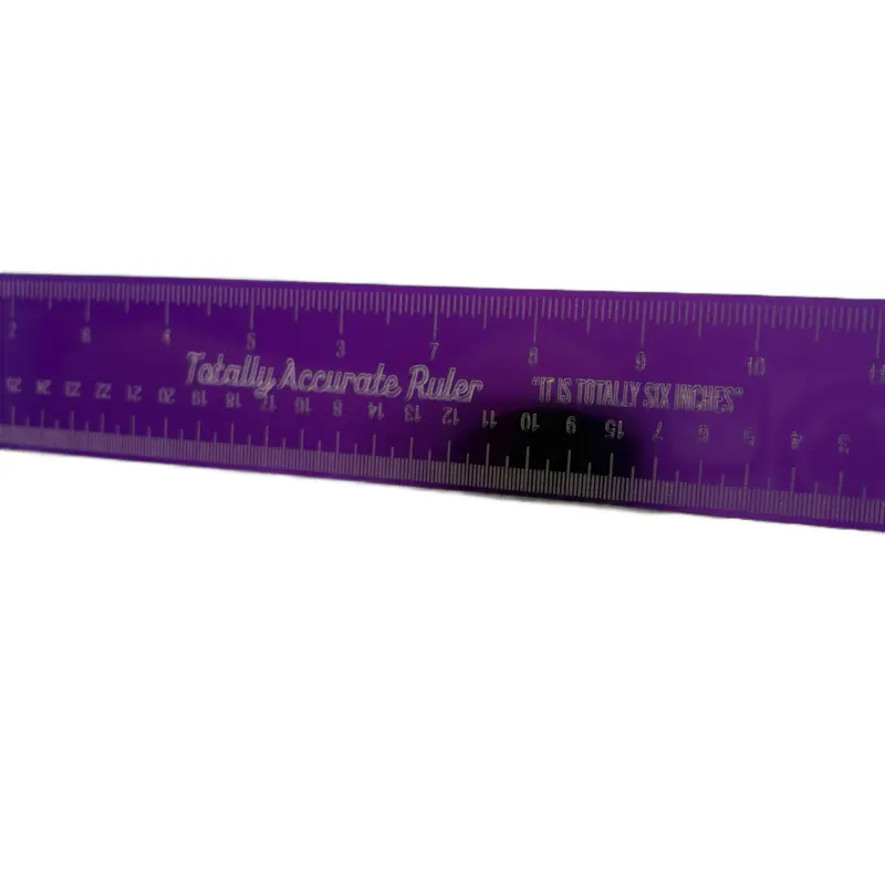 Totally Accurate Ruler - It's Totally Six Inches - Purple Measuring Tool with Clear Scale Marks— it is always six inches