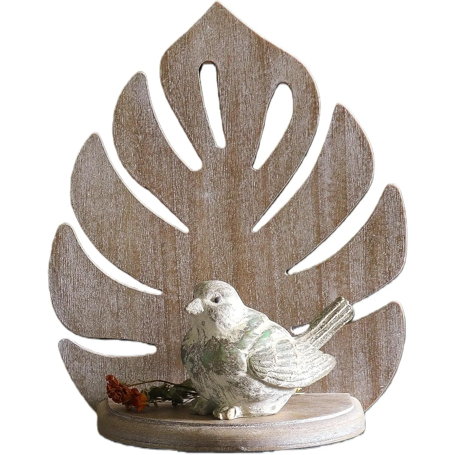 Floating Shelves Wood Monstera Leaf Design for Living Room Bedroom Office Tropical Home Decor