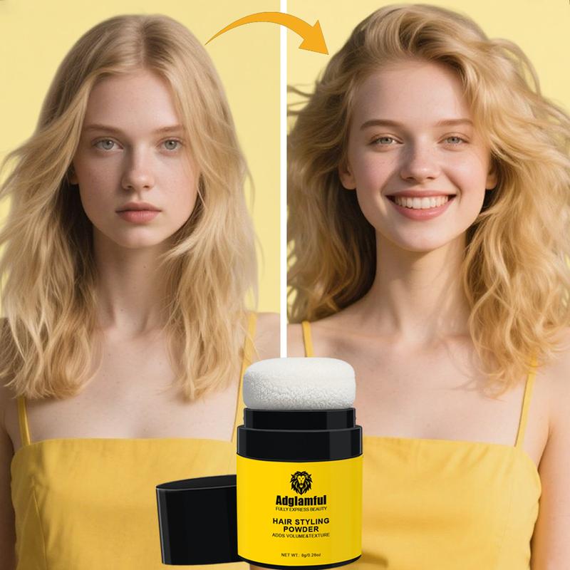 Adglamful Hair Styling Powder for Women Instant Volume & Texture Puff Applicator Lightweight Matte Finish 10g