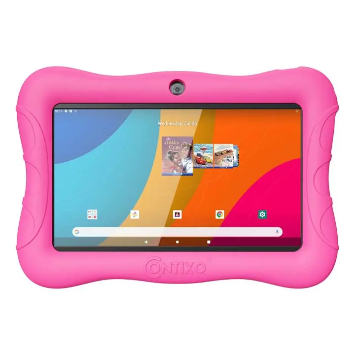 Contixo V9 Kids HD 7" Tablet - Epic & Lingo Kids, 15 Educational apps & Kickstand Included Adapter Audio