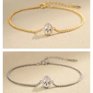 1.5 CT Single stone Bezel Bracelet/S925