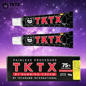 TK-TX Numbing Cream For Tattoos, Professional Strength Topical Numbing Cream For Piercing, Waxing & Lip Tattoo, 3-4 Hours Long Pain Relief 10g (Black Edition)
