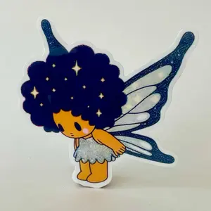 Lil Star Afro Faery Die Cut Sticker