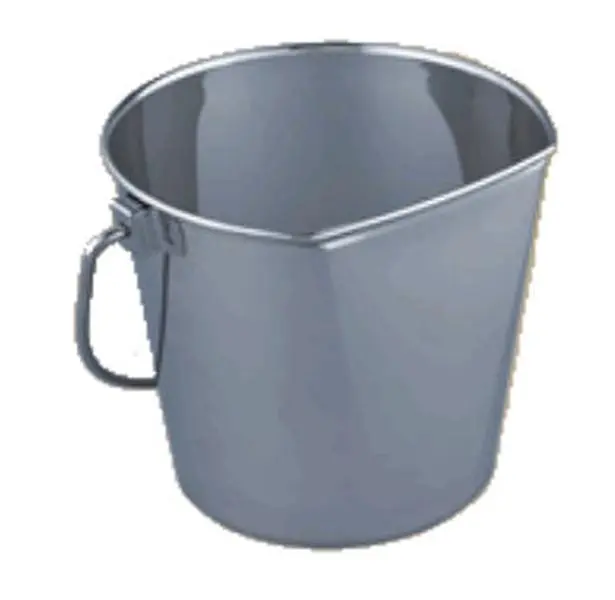 212 MAIN Flat-Sided Stainless Steel Cleaning Bucket, 13 Qt - Easy-Clean Home Supplies Single Unit for Indoor Household Use