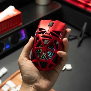 FURYCUBE G11 Skeleton Wireless Gaming Mouse PAW3311 RGB Glow Tri-mode Bluetooth Transparent Shell Fast Response Rechargeable FPS Mouse, Auto Clicker, PS5 XBOX, Gamingsetup, Gift