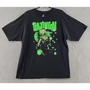 Bazinga! The Big Bang Theory Graphic Tee Thrifted Vintage Style Size XL Menswear T-Shirt Menswear T-Shirt Top Jujutsu Kaisen