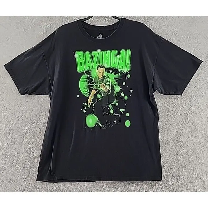 Bazinga! The Big Bang Theory Graphic Tee Thrifted Vintage Style Size XL Menswear T-Shirt Menswear T-Shirt Top Jujutsu Kaisen