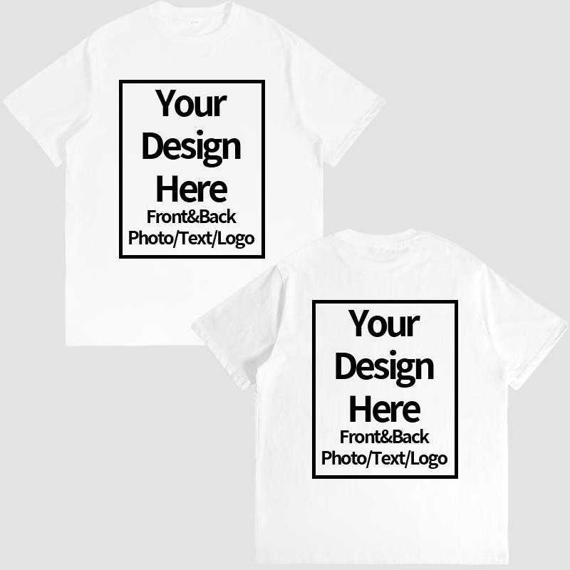 Custom T Shirts for Men Women, Personalized Shirts with Photo Logo Text, Customized T-Shirt Front & Back Print