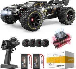 DEERC 14210 1:14 Brushless RC Cars, Max 50+ MPH, 2 3S Lipo Batteries, High Speed Offroad Remote Control Car, All Terrain RC Truggy for Snow,Sand & Mud