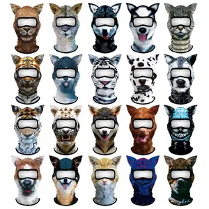 3D animal pattern face kini sunscreen mask outdoor funny summer travel essential cycling headgear