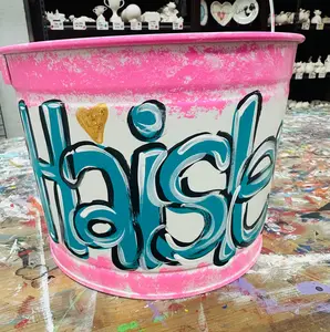 Personalized Painted Valentine Bucket