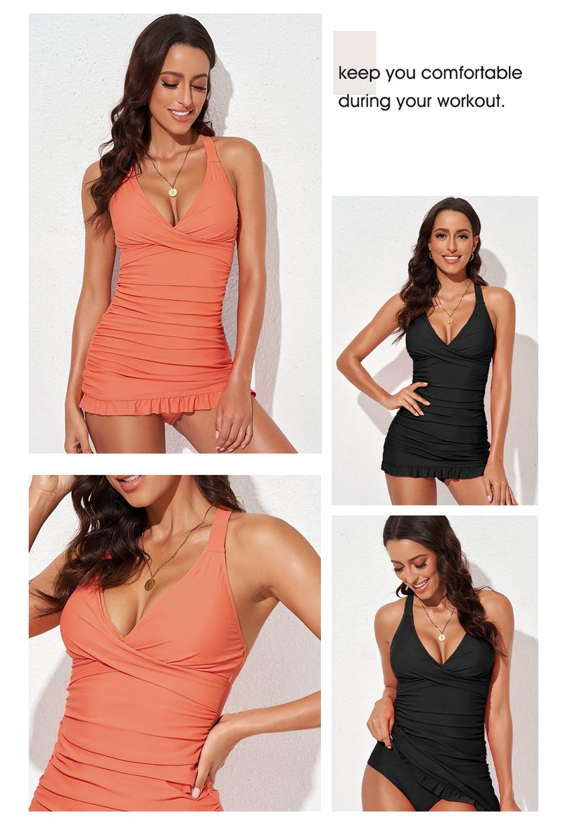 Aleumdr Women Retro Tankini Swimdress Bathing Suits Two Piece Tankini Tops with Bikini Bottoms Twist Swimwear Sport Swimming Clothing Beach Open Back Halter Tankiniswimwear Tankinisuit Aleumdr Women Retro Tankini Swimdress Bathing Suits Two Piece Tankini Tops with Bikini Bottoms Twist Swimwear Sport Swimming Clothing Beach Open Back Halter Tankiniswimwear Tankinisuit