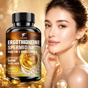 Ergothioneine Spermidine Supplement, With Fisetin Urolithin A, Vitamin C, Support Skin Elasticity, Antioxidant, Liposomal NAD