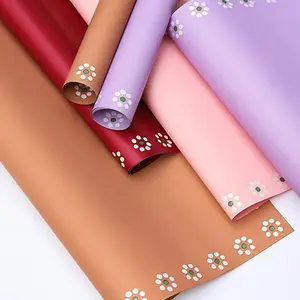 (10 Sheets) Fresh Double-Sided Floral Waterproof Korean Flower Wrapping Paper, Elegant Bouquet Packaging Material for Florists