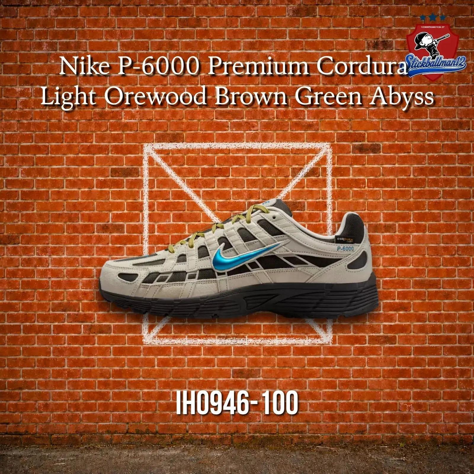 Nike P-6000 Premium Cordura Light Orewood Brown Green Abyss (IH0946-100)