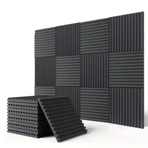 Soundproofing Foam Panels, 12/24pcs Flame-Retardant Sound Absorption Foam Panels, Wall Decorative Sound Insulation Foam Pads for Recording Studio