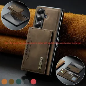 For Samsung Galaxy Z Fold 7/6/5/4/3 Wallet Case, Detachable Magnetic Synthetic Leather, Two-In-One Design, Protective Phone Cover