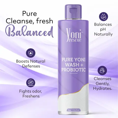 Pure Probiotic+ Yoni Wash, 4oz, feminine Wash, Reduce Odor, balance pH level, antibacterial , intimate cleanser
