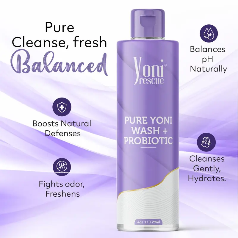 Pure Probiotic+ Yoni Wash, 4oz, feminine Wash, Reduce Odor, balance pH level, antibacterial , intimate cleanser