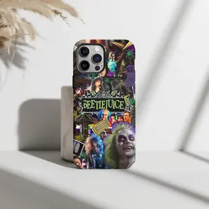 Beetlejuice Movie Collage Phone Case, Spooky Halloween Movie, iPhone 15 14 13 12 11 Pro Max 8 Plus X, Samsung Galaxy S24 S23 S22 S21 Ultra