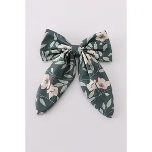Green forest bloom print girl sailor bow