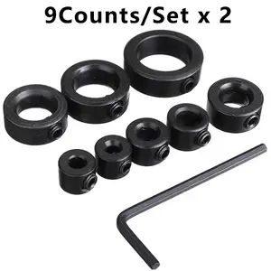 Drill Depth Stop Collar Set & Adjustable Drill Depth Stop Collar & Woodworking Drill Positioner & Suitable for Precise Consistent Drilling