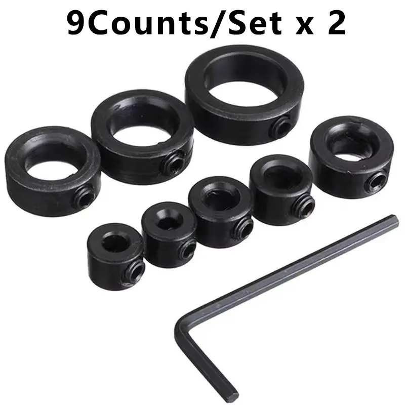 Professional Woodworking Drill Depth Stop Collar Adjustable Positioner Kit for Precise Consistent Drilling and Router Tools