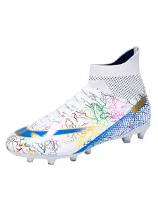 Men's Football Cleats Size 35-48, Unisex High-Diamond Soccer Shoes, Lightweight Professional Training Sneakers, Artificial Grass & Outdoor Use