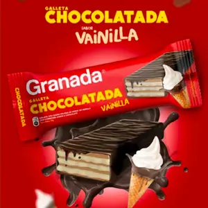 1 Bolsa de Granada Galleta Con Chocolatada Relleno de Vainilla de 24 unid