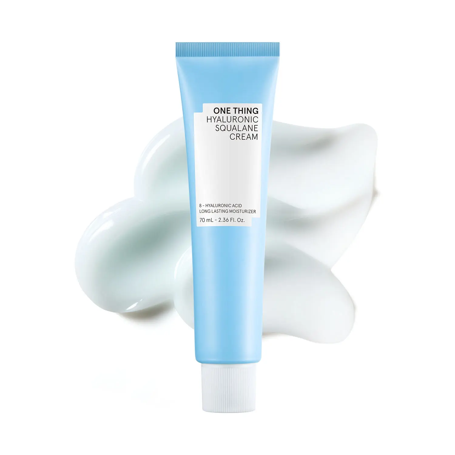 ONE THING Hyaluronic Squalane Moisturizing Cream, Hyaluronic Acid Face Moisturizer, Deep Hydration from Within, Locks In Moisture, Oil-Moisture Balance, Hydrating, Calming, Lightweight Gel Texture, for all Skin Types 2.36 fl oz, 70ml
