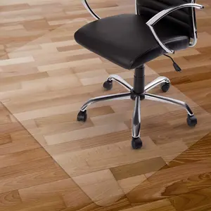 Clear Chair Mat, Hard Floor Use, 48" x 32" Transparent Office  Floor Protector mat Chairmats (48" x 32" Rectangle)