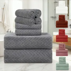 12Pcs Coral Fleece Bath Towel Set - 4 Bath Towels (70x140cm) & 4 Towels (35x75cm)&Square Towels (35x35cm), Ultra Soft & Highly Absorbent, Quick-Drying, Ideal for Home, Hotel, Spa, Travel & Bathroom Essentials, Premium Towel Set