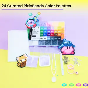 PixieBeads 24 Color Palette, 500ct per Color, 2.6mm Premium Fuse Beads, DIY Pixel Craft Kit