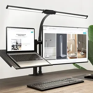 Learning Eye Protection Desk Lamp Double-ended Clip Lamp LED Desktop Desk Lamp Student Dormitory Eye Protection Learning Lamp Computer Lighting, Goggle Desk Lamp LED