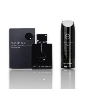 Armaf | Club De Nuit | Intense Man + Intense Man Body Spray | Mens Fragrance | 100ML + 200ML | Eau De Parfum | Lemon - Apple & Bergamot
