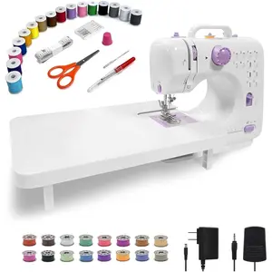 This lightweight Sewing machine is designed for convenience and versatility. Sewing Machine for Beginners,Portable 12 Built-in Stitches,(High-Low Speeds),505UJH.DC Power  .